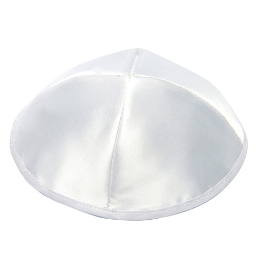 כיפה סטן לבן 17 ס״מ סאטן לבן