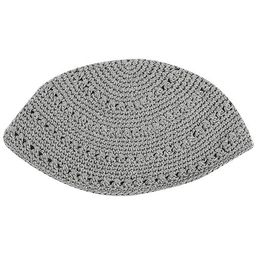 Frik Kippah 24 cm- Gray with Holes - Dark Gray