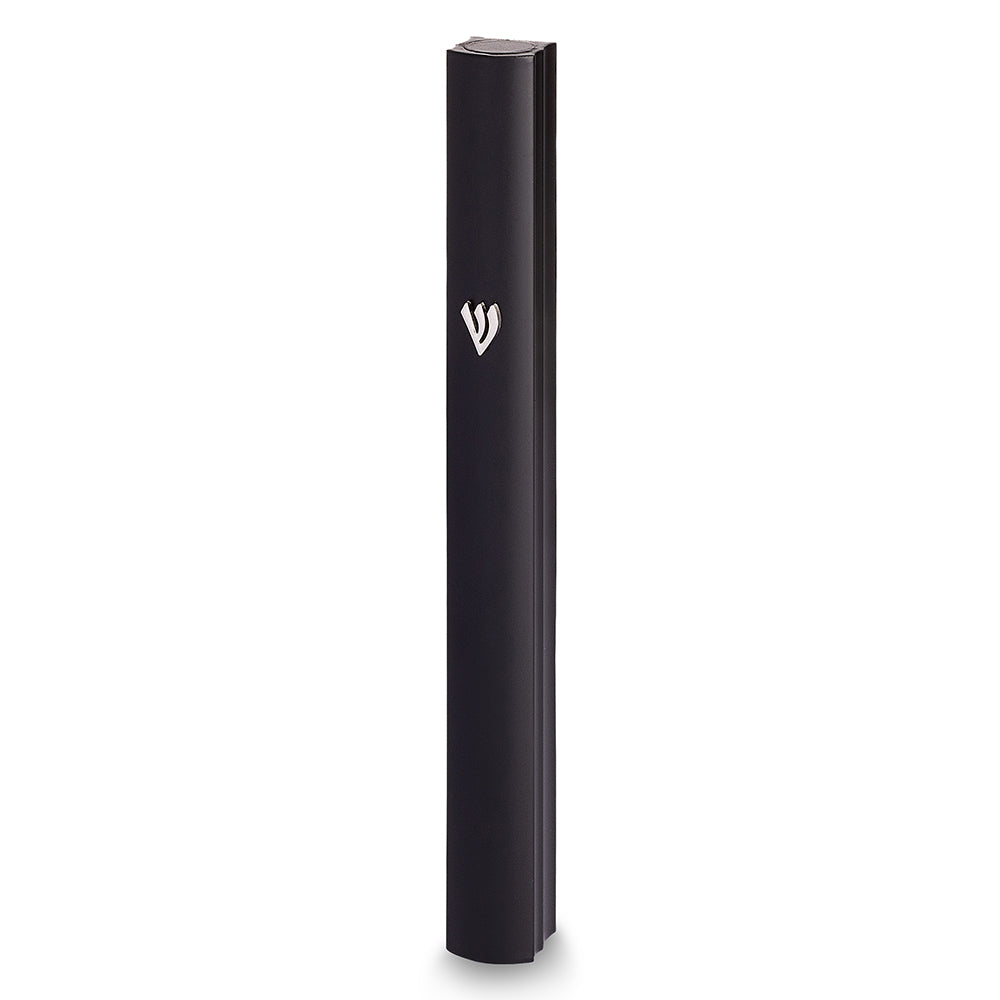 Aluminum Mezuzah 15 cm - Special Profile, Metal Shin - Black