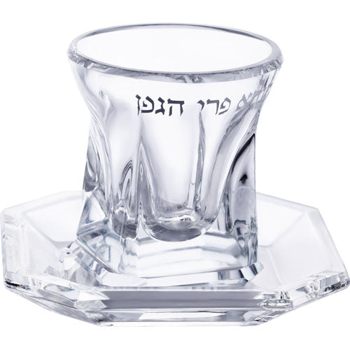 206 גביע קריסטל מהודר ללא רגל 9 ס״מ תכולה 100 מ״ל קריסטל