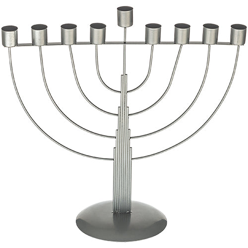 חנוכיית חוטים חצי עגול לשמן - מוכספת 33×41 ס״מ מתכת