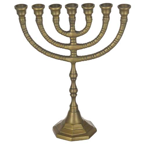 מנורה אלומיניום 7 קנים גימור מוזהב 30 ס״מ אלומיניום זהב