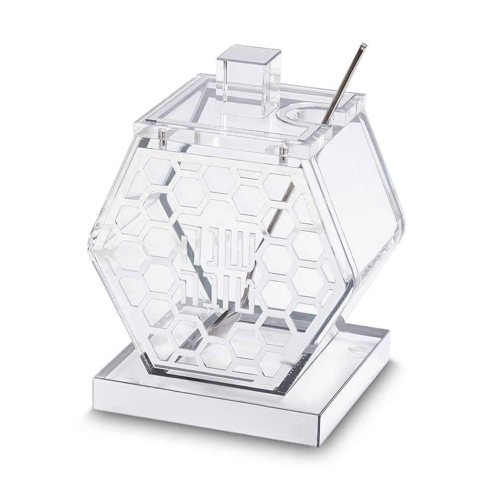 Acrilic Honey Dish, 13 cm - Silver – Model UK53176