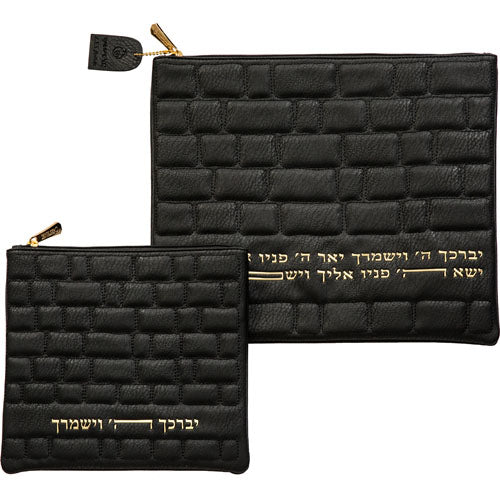 סט טלית תפילין מהודר דמוי עור 36×29 ס״מ דמוי עור