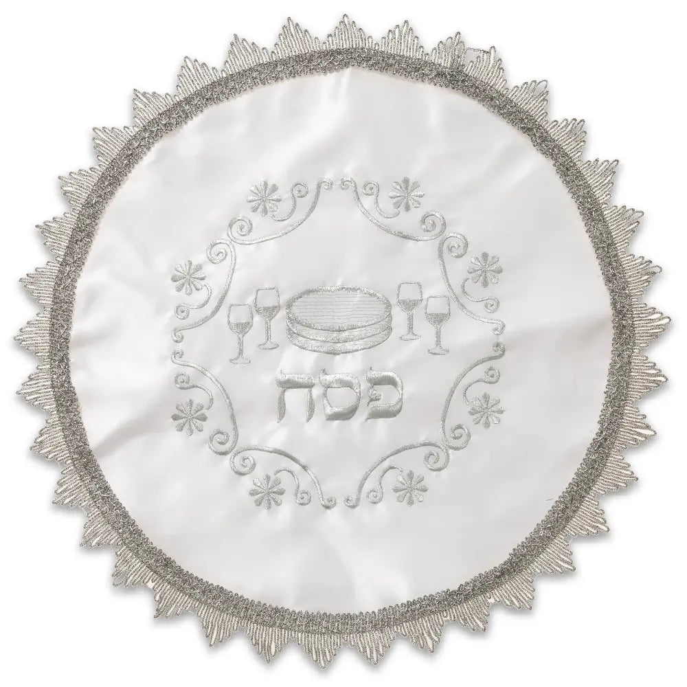 כיסוי פסח סטן עם רקמה 47 ס״מ אריזת צלופן סאטן