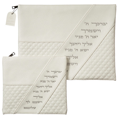 סט טלית תפילין דמוי עור יברכך 36×29 ס״מ דמוי עור