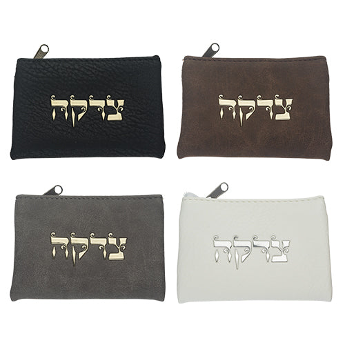 סטנד מעורב של תיקי צדקה דמוי עור 24 יחידות דמוי עור