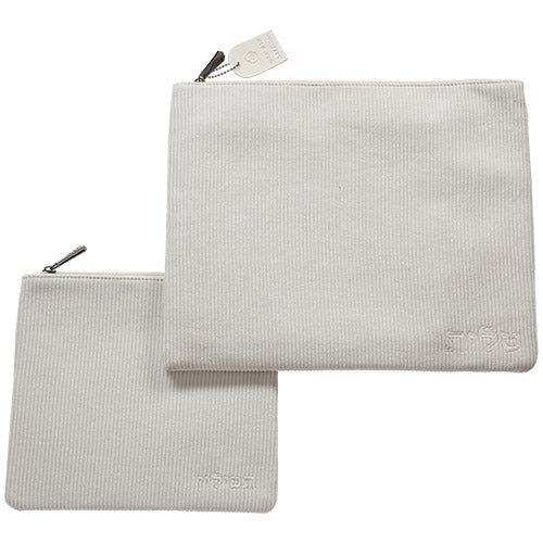 Corduroy Fabric Tallit - Tefillin Set 36×29 cm with Embroidery – Model UK67372