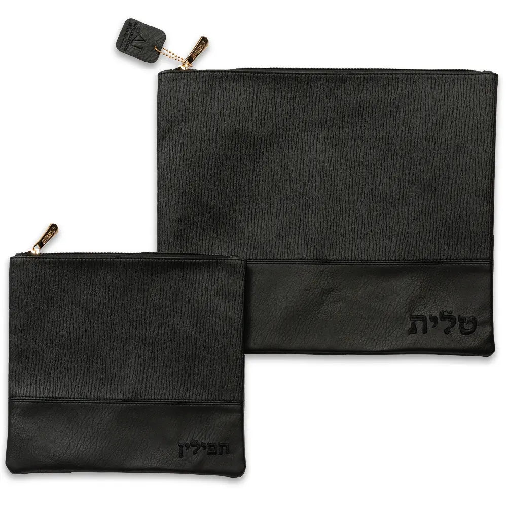 סט טלית תפילין דמוי עור 36×29 ס״מ דמוי עור