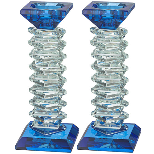 זוג פמוטי קריסטל מהודרים 17.5 ס״מ קריסטל