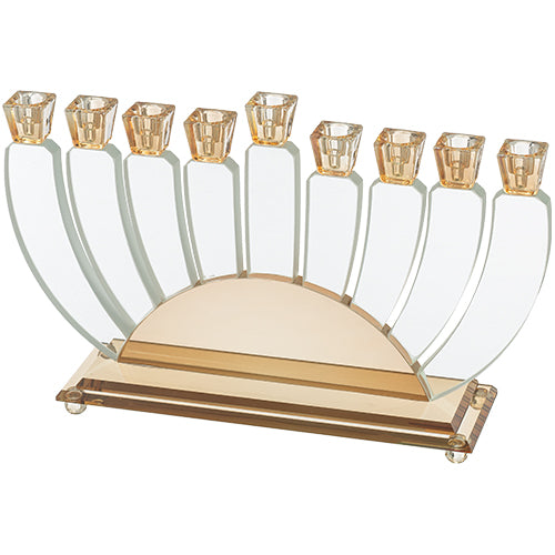 חנוכייה קריסטל מהודרת 24×38 ס״מ קריסטל
