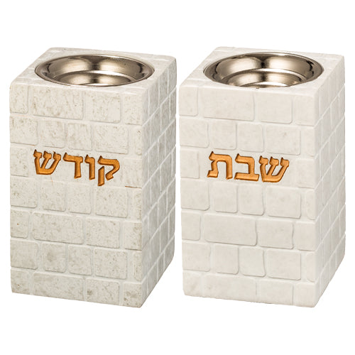 זוג פמוטים "פולימר" "כותל" מהודרים 12 ס״מ פולימר