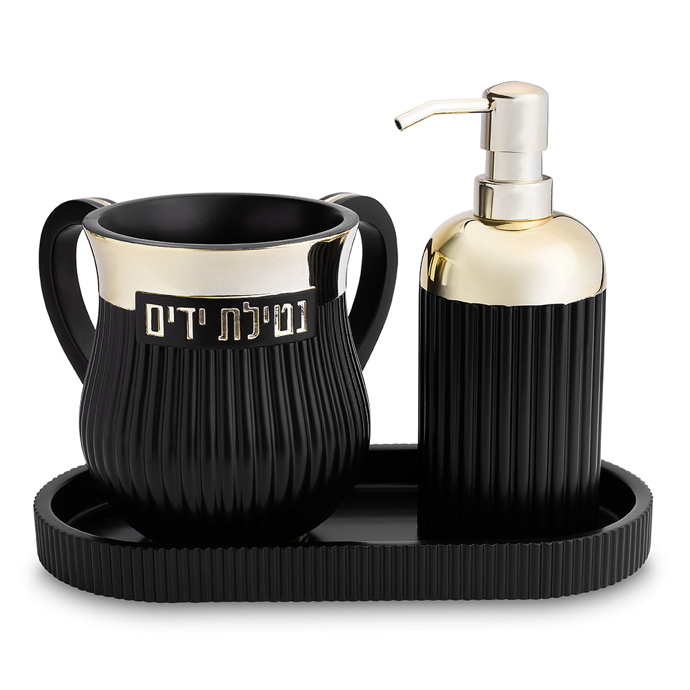 סט סבונייה עם נטלה פולימר מהודר כולל מגש פולימר טבעי