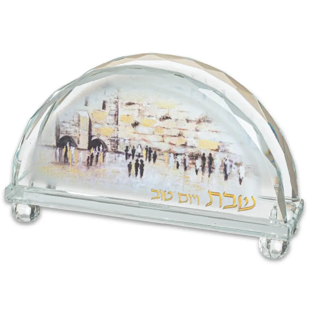 מפיון קריסטל מהודר עם פלקטה 15×9.5 ס״מ קריסטל שקוף