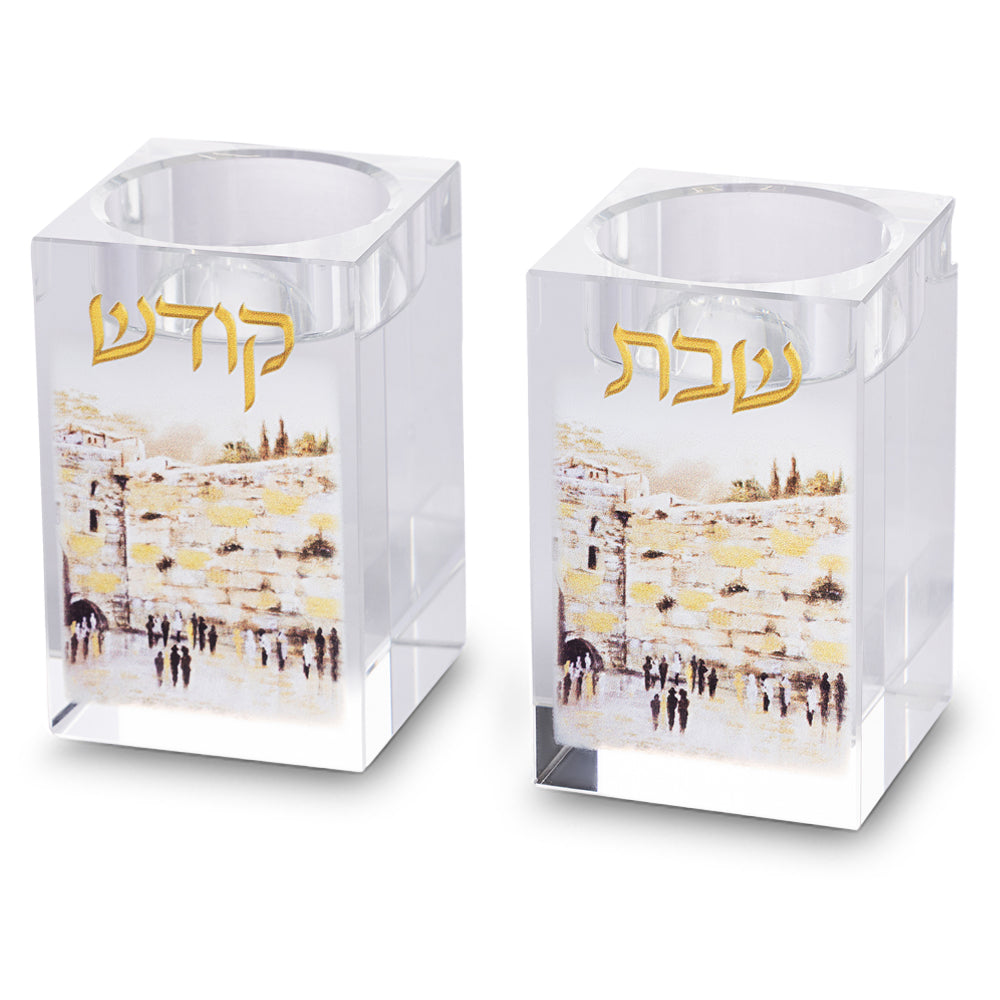 זוג פמוטי קריסטל מהודרים 8 ס״מ קריסטל