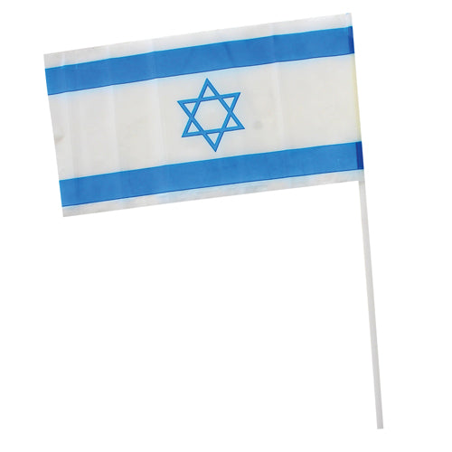 דגלוני בד על קשית 21×14 ס״מ 40127 בד לבן, כחול