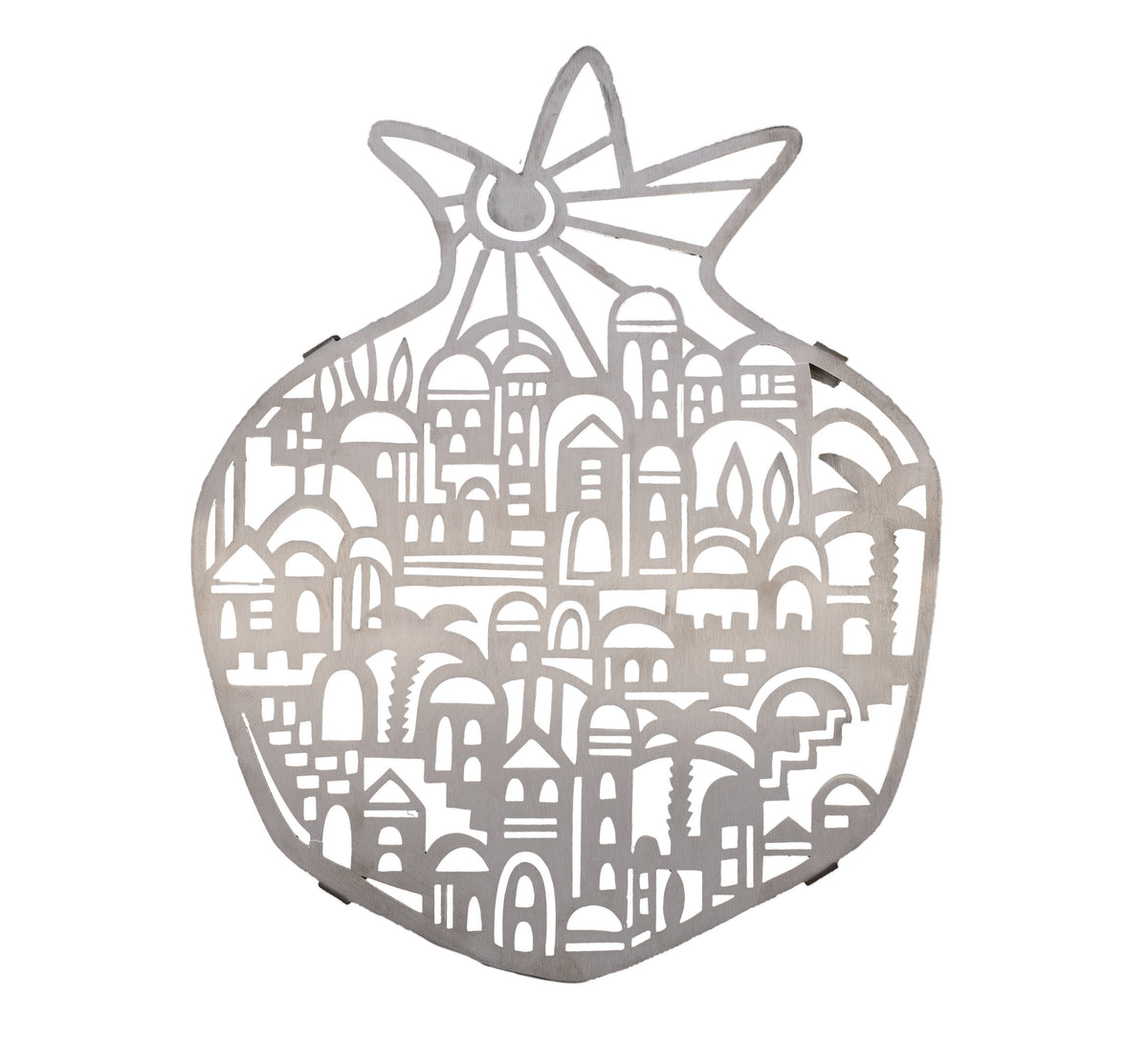 Trivet - Stainless Steel - Laser Cut - Jerusalem