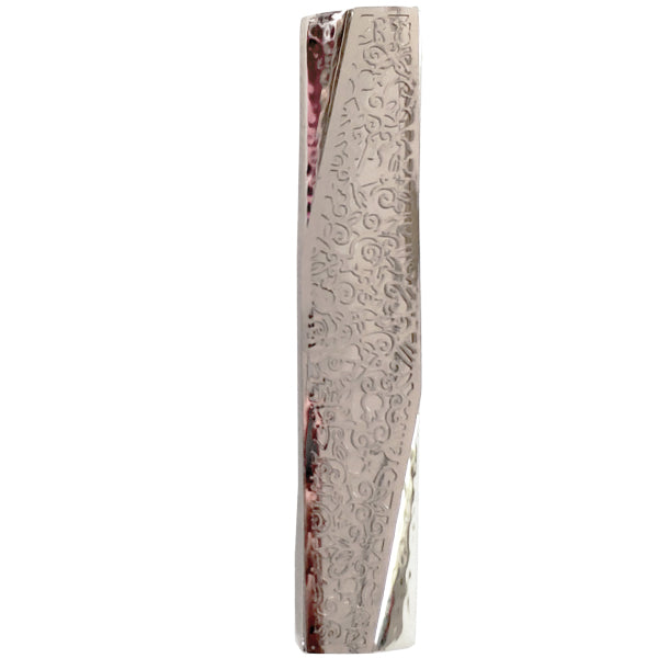 Mezuzah - Geometric - Pomegranates - Hammer Work + Stainless Steel
