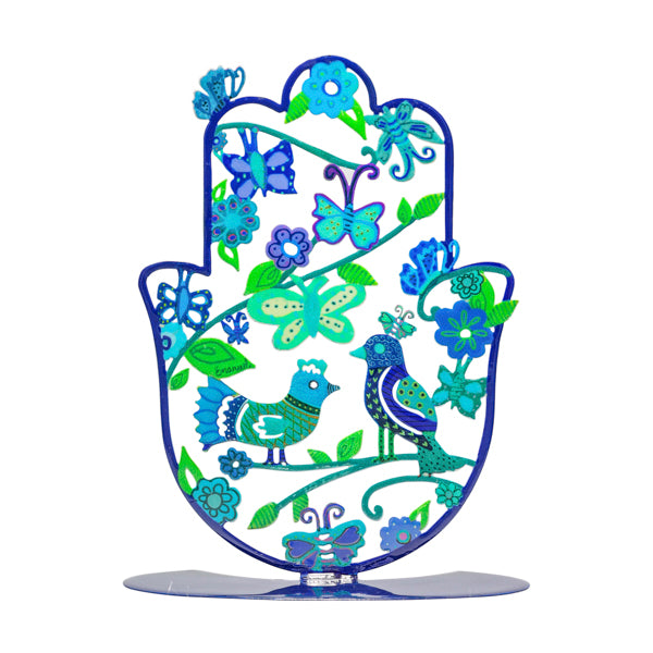 Stand - Large - Hamsa - 2 Birds Blue