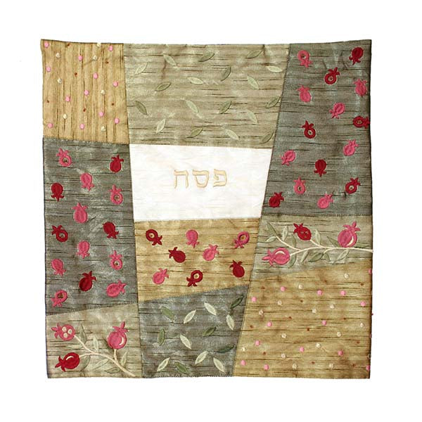 כיסוי מצה אפליקציה + רקמה זהב