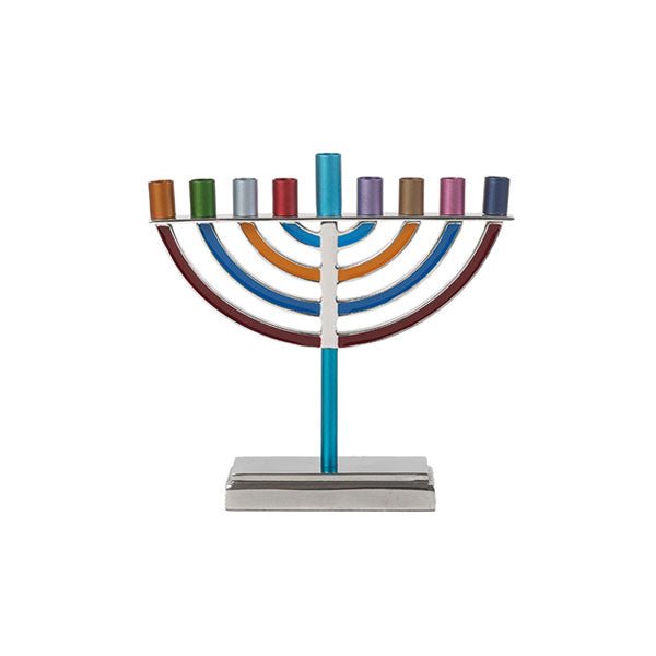 חנוכיה קלאסית קטנה -צבעוני