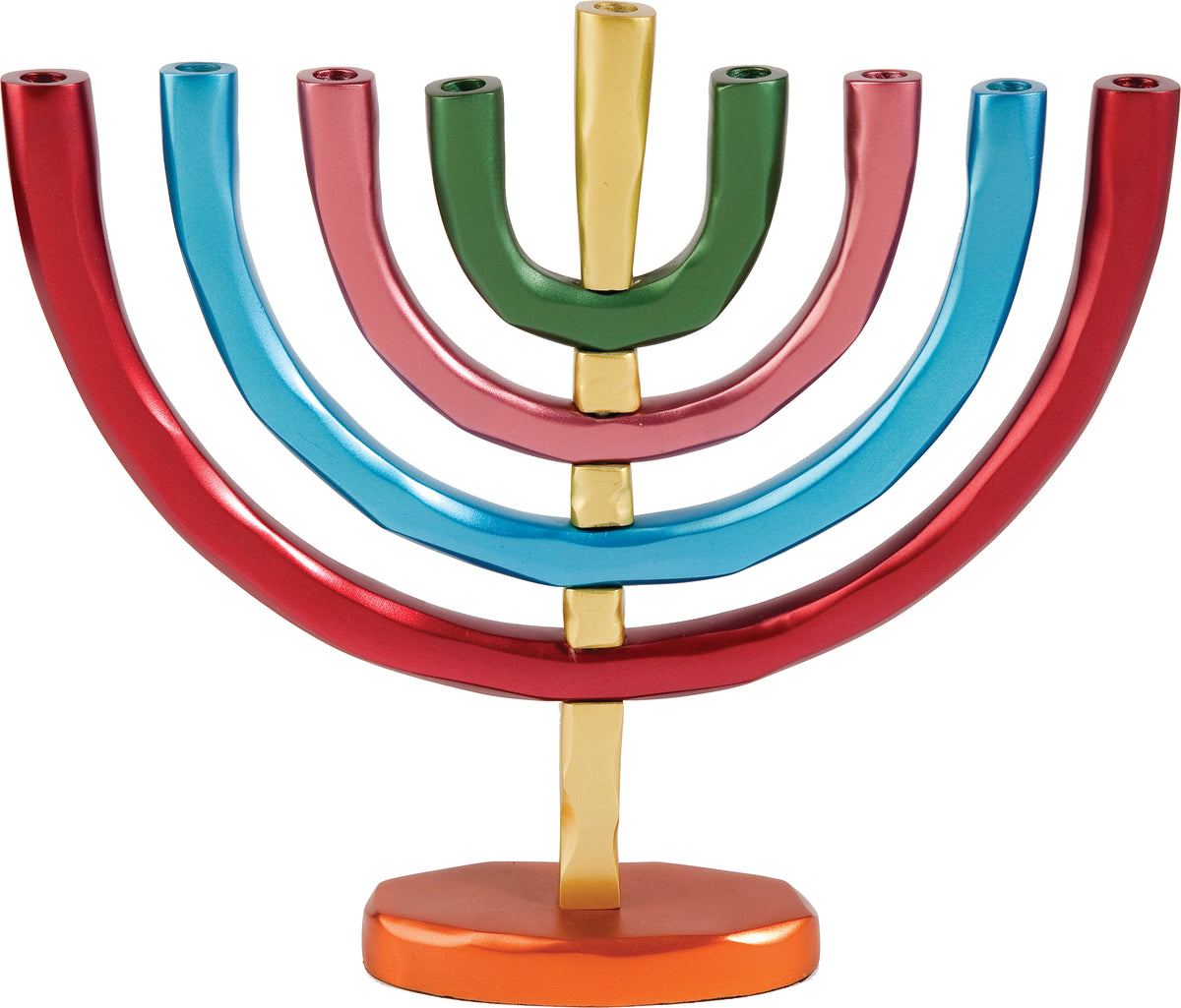 חנוכיה 9 קנים - צבעוני