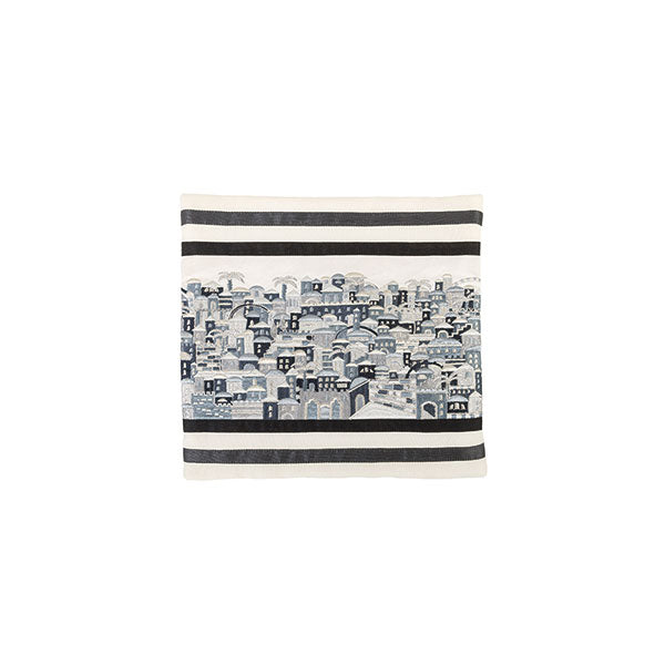 Tefillin Bag - Full Embroidery - Jerusalem - Black