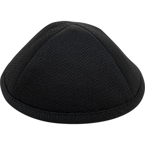 Elegant Black Fabric Kippah, 17 cm – Model UK12976