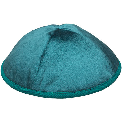 Velvet Kippah 19 cm- Green