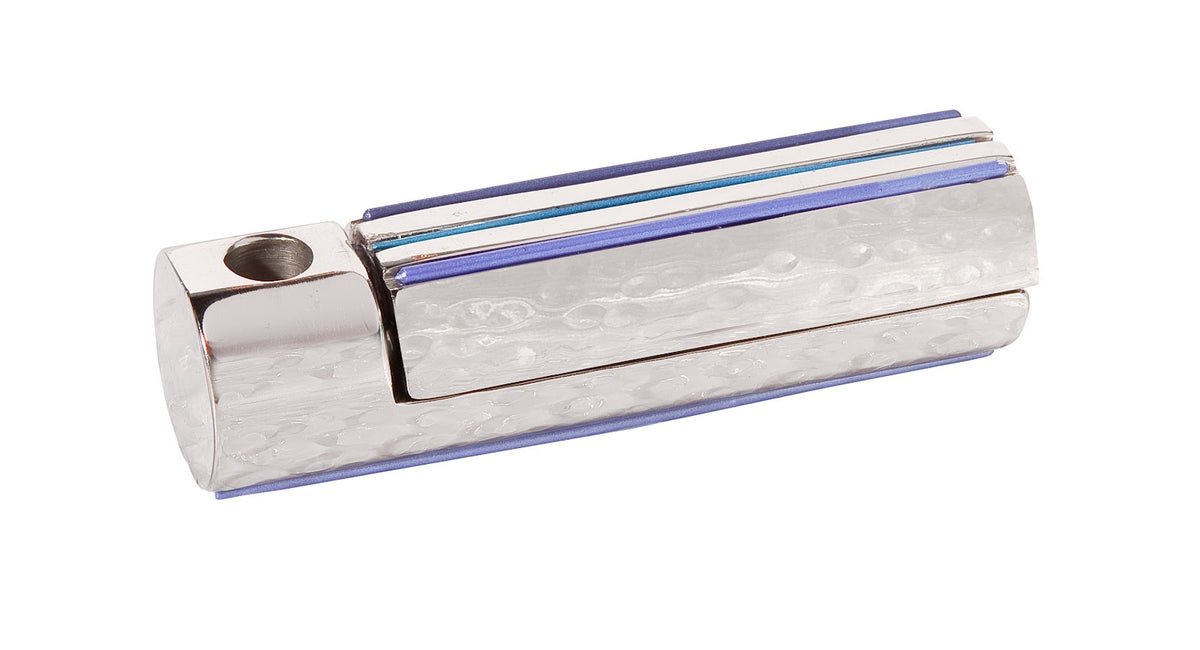 Folding Travel Hanukkah Menorah - Blue