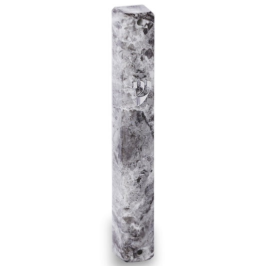Plastic Mezuzah 12 cm - Gray Marble – Model UK20768