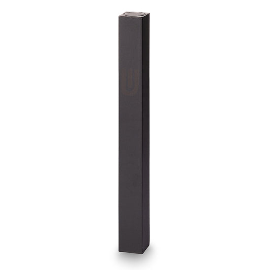 Aluminum Mezuzah 12 cm - Matte Black, Printed Shin