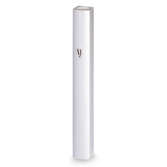 Aluminum Mezuzah 12 cm- Matt Silver, Metal Shin - Matte