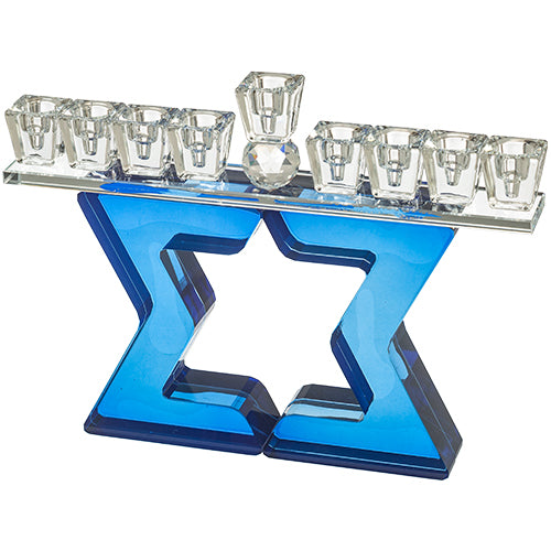 חנוכייה קריסטל מהודרת 17 ס״מ קריסטל