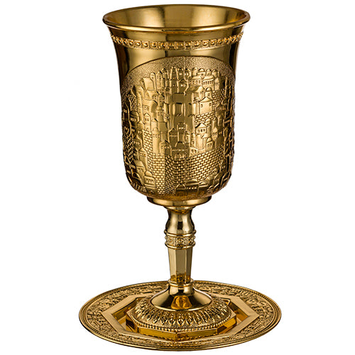 Nickel Elijah Big Cup 25 cm- Contain 700ml /23.6oz - Gold