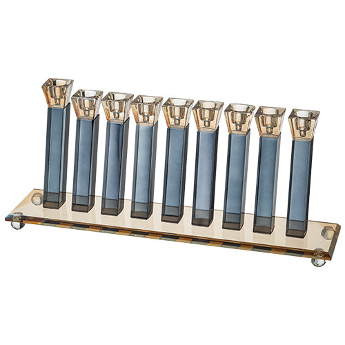 חנוכייה קריסטל מהודרת 16×39 ס״מ קריסטל