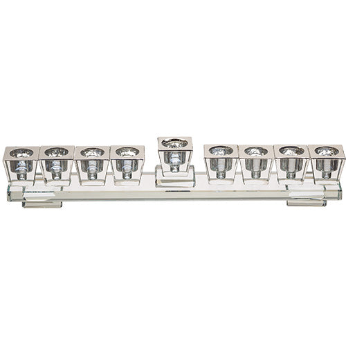 Elegant Crystal Menorah 28×7 cm – Model UK42152