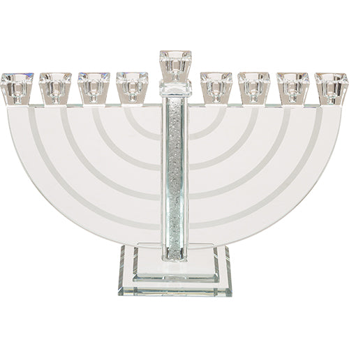 חנוכייה קריסטל מהודרת 22×30 ס״מ קריסטל