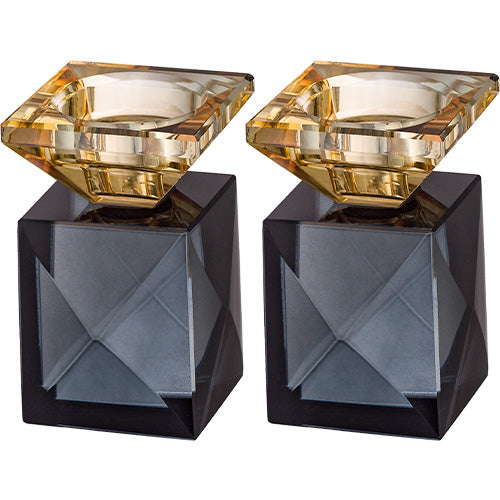 Pair of Crystal Elegant Candlesticks 9 cm – Model UK42343