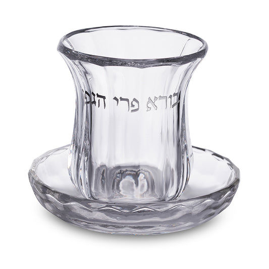 גביע קריסטל מהודר ללא רגל 9 ס״מ תכולה 100 מ״ל קריסטל