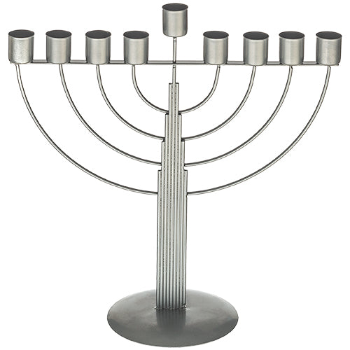 807 חנוכיית חוטים חצי עגול לשמן - מוכספת 30 ס״מ מתכת נחושת