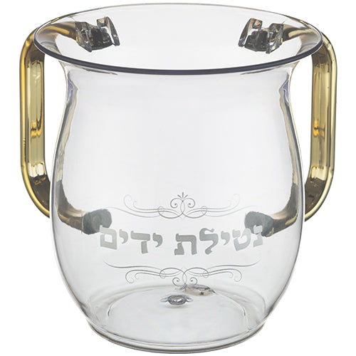 נטלה אקריליק מהודרת עם הדפסה וידיות זהב 13 ס״מ פרספקס