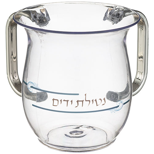 נטלה אקריליק מהודרת עם הדפסה וידיות כסף 13 ס״מ פרספקס