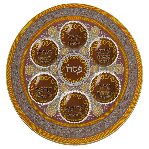 קערת פסח זכוכית מהודרת 35 ס״מ זכוכית