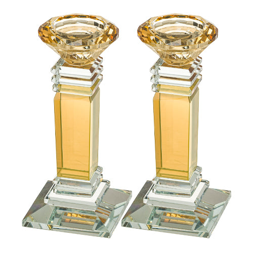 Pair of Crystal Elegant Candlesticks 16 cm – Model UK49784