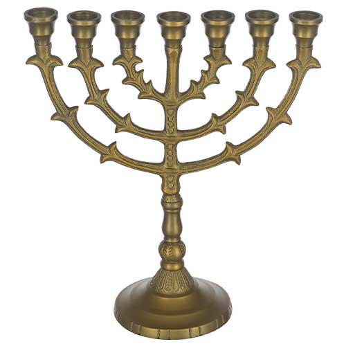 מנורה אלומיניום 7 קנים גימור מוזהב 25 ס״מ אלומיניום זהב