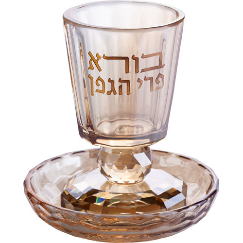 גביע קידוש קריסטל עם רגל 8 ס״מ תכולה 110 מ״ל קריסטל