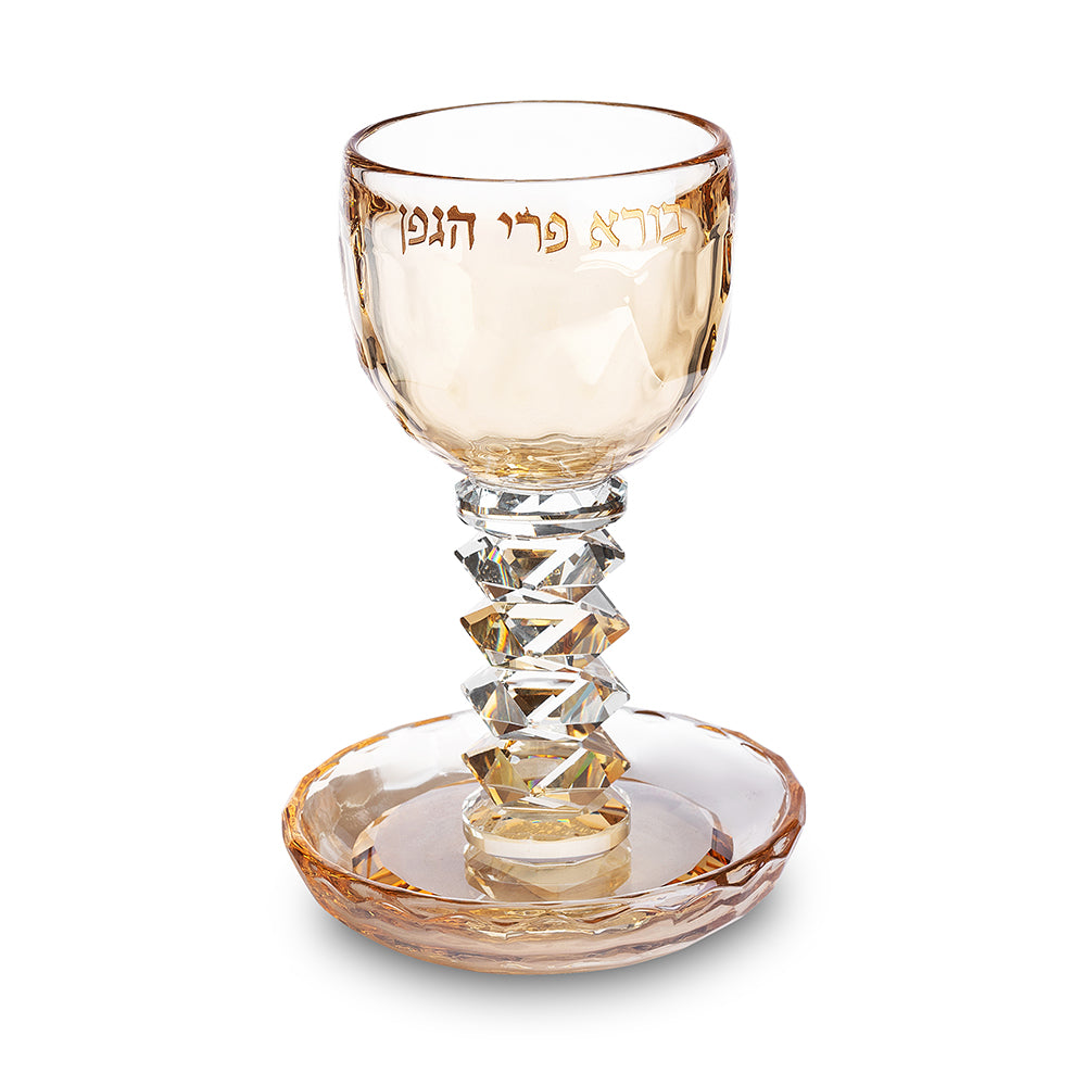 גביע קידוש קריסטל מהודר 16 ס״מ קריסטל