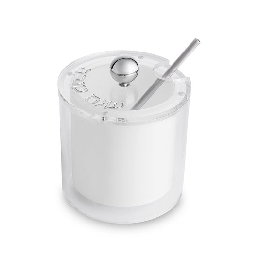 Lucite Honey Dish 9.5 cm- Silver Color