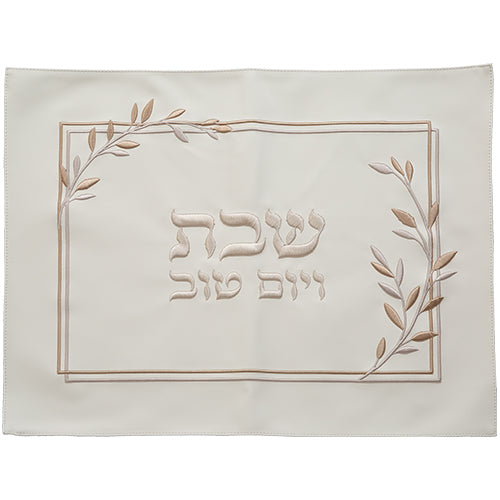כיסוי חלה שבת ויום טוב פרחים דמוי עור
